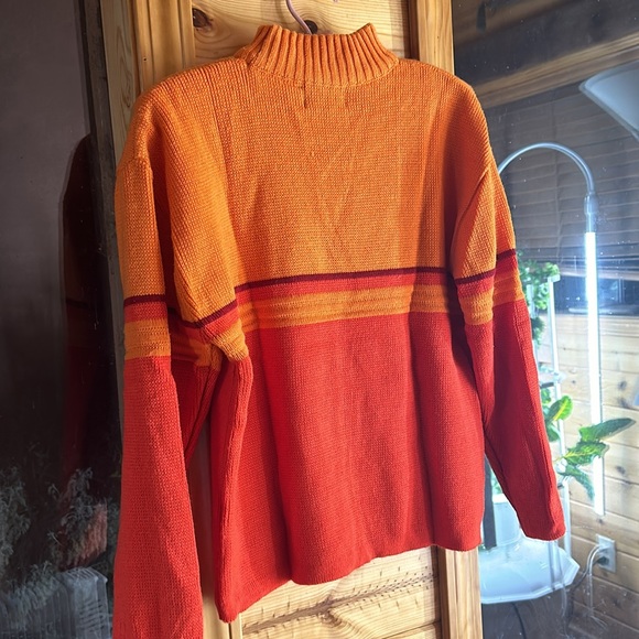 Snozu Vintage SkiWear Climate Gear Bright Orange Ombre Made in Korea Boys Large - Picture 5 of 6